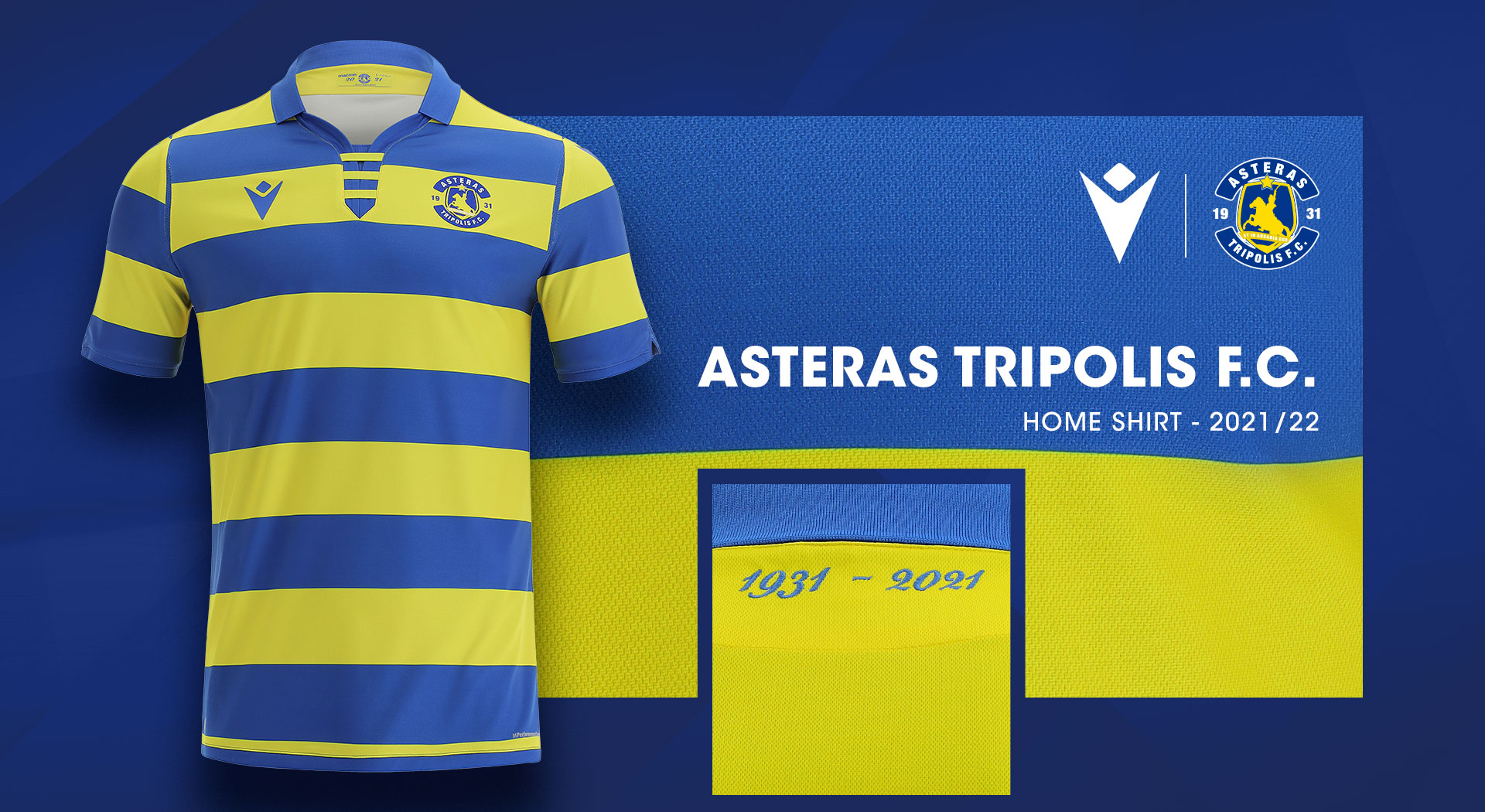 ASTERAS TRIPOLIS FC PAY HOMAGE TO THEIR HISTORY THROUGH NEW MACRON HOME JERSEYS